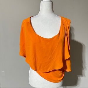 7th Avenue Design Studio Orange Layered Blouse – Size M